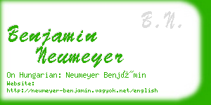 benjamin neumeyer business card